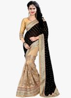 Xclusive Chhabra Black Embroidered Saree