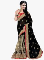 Xclusive Chhabra Black Embroidered Saree