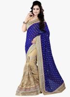 Xclusive Chhabra Blue Embroidered Saree