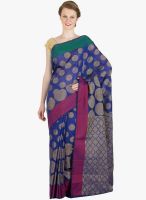 Xclusive Chhabra Blue Printed Saree