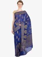 Xclusive Chhabra Blue Printed Saree