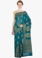 Xclusive Chhabra Blue Printed Saree