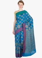 Xclusive Chhabra Blue Printed Saree