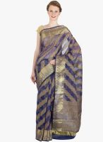 Xclusive Chhabra Blue Printed Saree