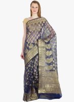 Xclusive Chhabra Blue Printed Saree