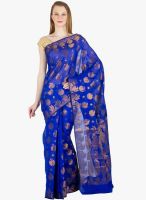 Xclusive Chhabra Blue Printed Saree