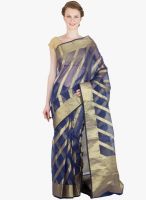 Xclusive Chhabra Blue Striped Saree