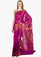 Xclusive Chhabra Magenta Printed Saree