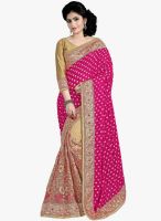 Xclusive Chhabra Pink Embroidered Saree