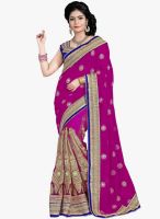 Xclusive Chhabra Pink Embroidered Saree