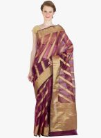 Xclusive Chhabra Purple Striped Saree