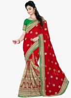 Xclusive Chhabra Red Embroidered Saree