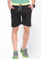 Yepme Solid Black Shorts