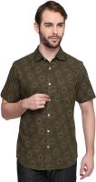 Zovi Men's Printed Casual Green Shirt