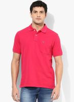 Allen Solly Pink Solid Polo T-Shirts