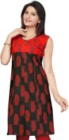 Amba Kurtis Casual Printed Women's Kurti(Red)