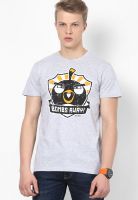 Angry Birds Grey Printed Round Neck T-Shirts