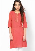 Aurelia Pink Solid Kurtis