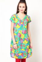 Biba Green Printed Kurtis