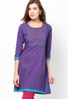 Diya Blue Printed Kurtis