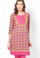 Diya Purple Printed Kurtis