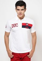 Duke White Graphic Polo T-Shirts