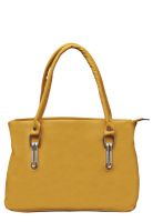 FOSTELO Yellow Polyurethane (Pu) Handbag