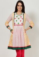 Gili White Printed Kurtis