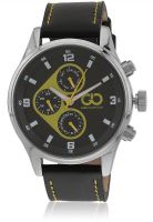 Gio Collection Gad0038-D Black/Yellow Chronograph Watch