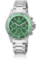 Gio Collection Gad0041-C Silver/Green Chronograph Watch