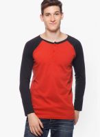 Gritstones Rust Solid Henley T-Shirts