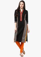 Indidori Black Printed Kurti