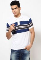 Jack & Jones White Solid Polo T-Shirts