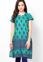 Karigari Green Printed Kurtis