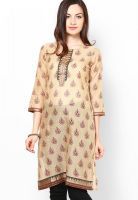 Karigari Maroon Printed Kurtis