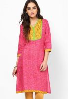 Karigari Pink Printed Kurtis