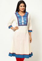 Kurti'S Blue Embroidered Kurtis