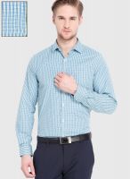 Mark Taylor Green Check Slim Fit Formal Shirt