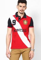 Monteil & Munero Red Printed Polo T-Shirts