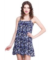 Oxolloxo Blue Polyester A Line Dress