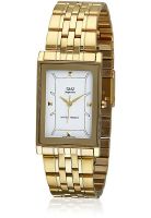 Q&Q S038-001Y Gold/White Analog Watch