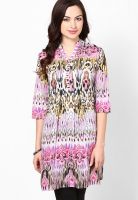 Rain & Rainbow Pink Printed Kurta