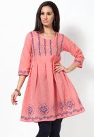 Riya Peach Printed Kurtis