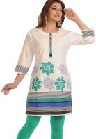 Salwar Studio White Printed Kurtis
