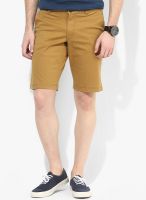 Sisley Khaki Solid Shorts