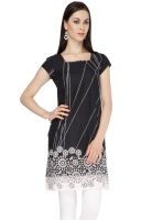 W Black Printed Kurtis