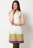 W White Printed Kurtis