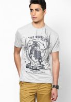 Wrangler Grey Melange Round Neck T-Shirts