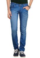 Yepme Blue Solid Slim Fit Jeans