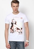 s.Oliver White Round Neck T-Shirt